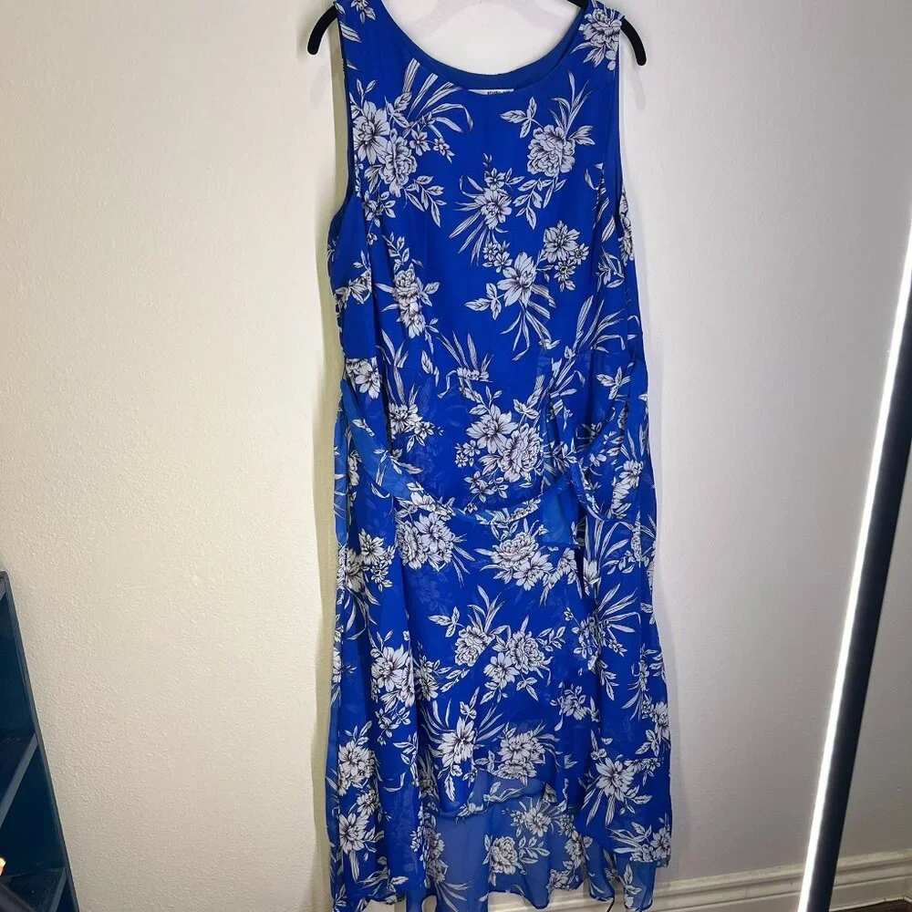 Studio 1 size 16W blue and white floral dress - Picture 4 of 4